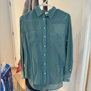 Club Monaco green shirt XS